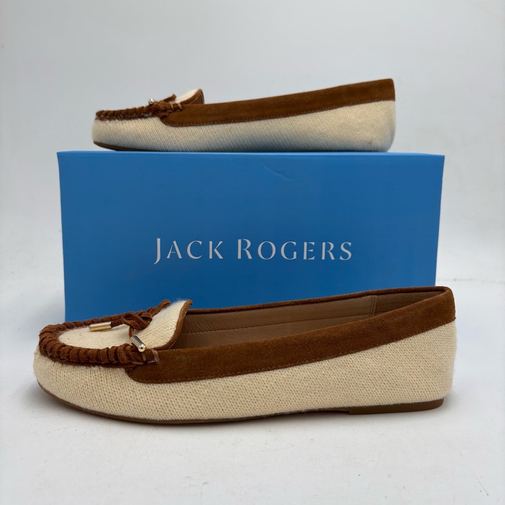 New Jack Rogers Women’s 7 Millie Oak Tan Brown Moccasin Loafers